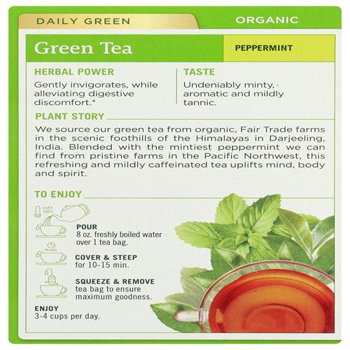 Traditional Medicinals, Tea Green Peppermint Organic, 16 Count