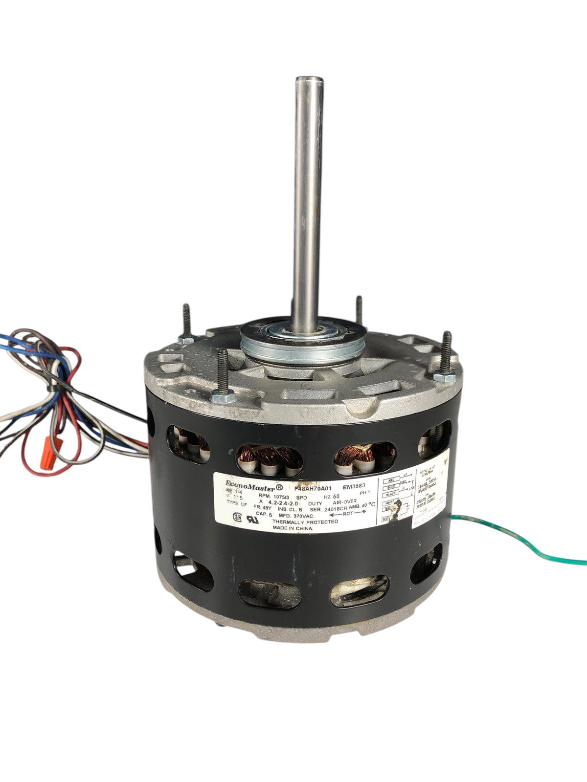 EconoMaster F48AH70A01 Blower Motor (1/4hp, 1075rpm, 3spd)