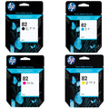 New, Pre-Owned - HP 82 69-ml Black, Magenta, Cyan, Yellow Ink Cartridge, 4 Pack