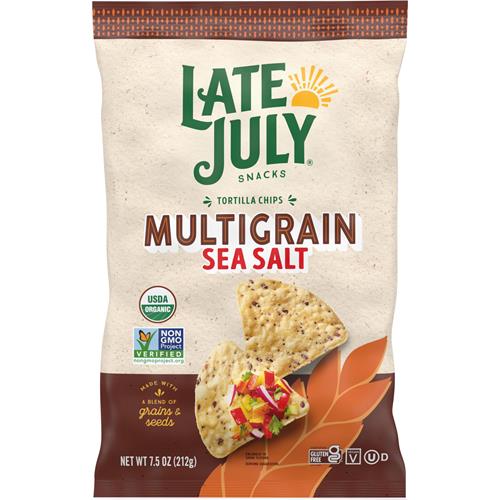 Late July Organic Sea Salt Multigrain Tortilla Chips, 7.5 Ounce