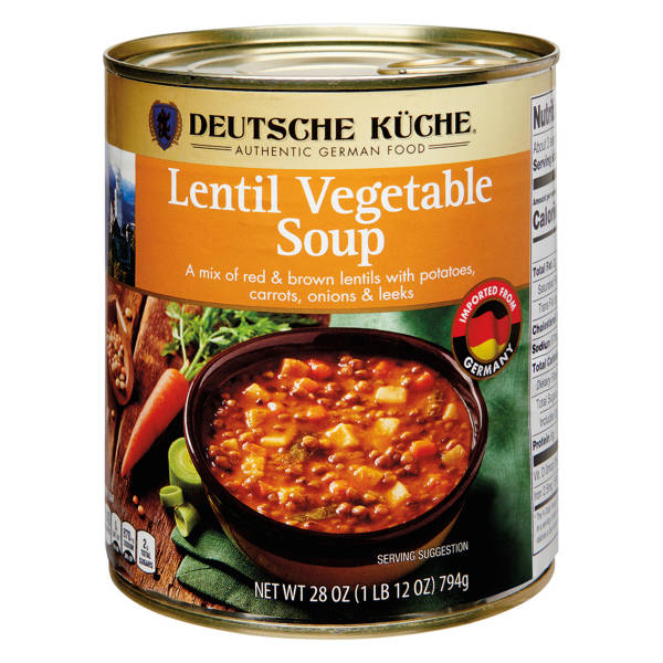 Deutsche Küche Lentil  Vegetable Soup, 28 oz