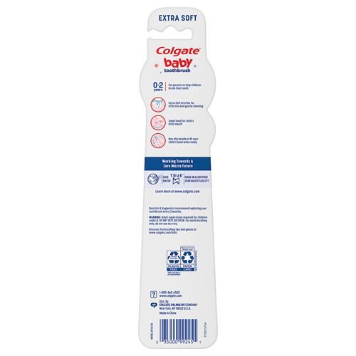 Colgate Battery Powered Kids My First Toothbrush, Extra Soft, 0-2 Yrs - 2 Ct, Red