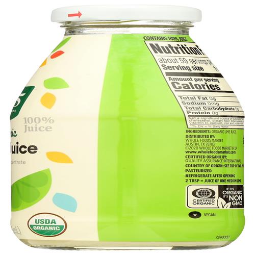 Whole Foods Market Organic Lime Juice, 10 Fz