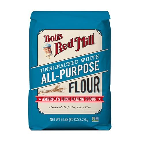 Bobs Red Mill Unbleached All Purpose Flour, 5Lb (Pack Of 1) - Organic, Vegan, Kosher