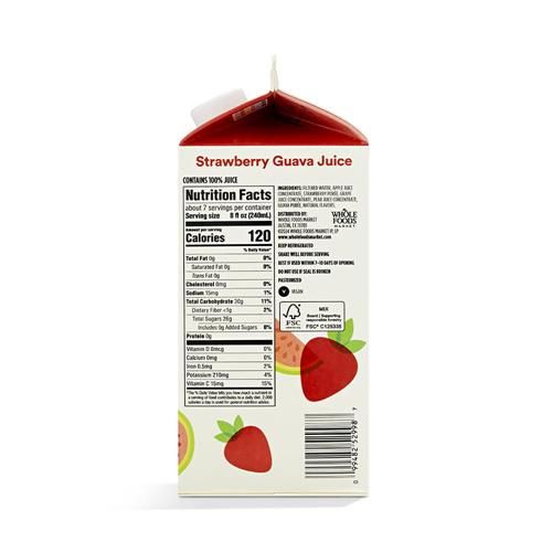 Whole Foods Market, Strawberry Guava Juice, 52 Fl Oz