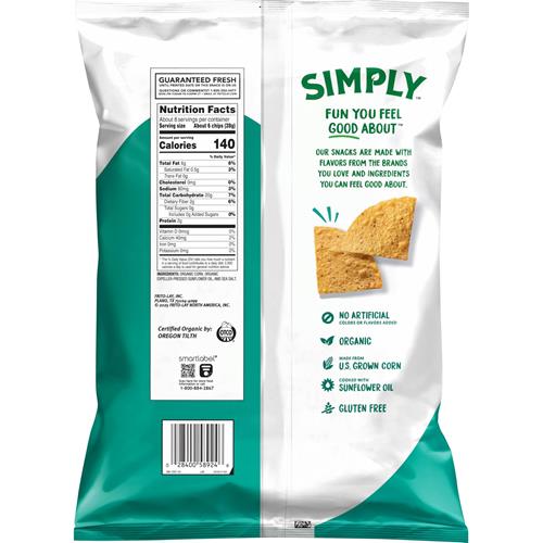 Simply Organic Tostitos Yellow Corn Tortilla Chips, 8.25 Oz