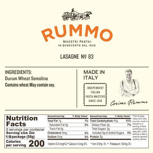 Rummo Italian Pasta Lasagne No. 83, 16 Oz
