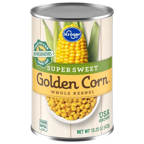 Kroger Super Sweet Golden Whole Kernel Corn 15.25 oz