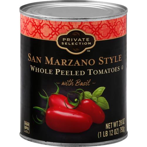 Private Selection San Marzano Peeled Whole Plum Tomatoes with Basil 28 oz