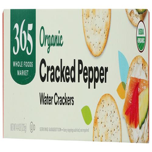 Whole Foods Market, Organic Cracked Pepper Water Crackers, 4.4 Oz