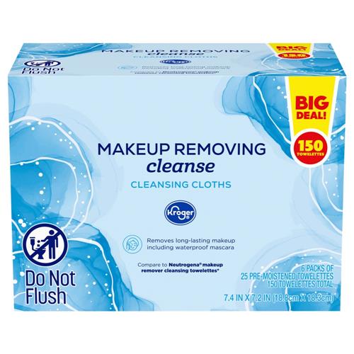 Kroger Scented Makeup Removing & Cleansing Cloths 6 pk / 25 ct