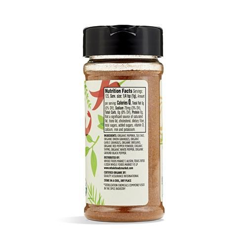 Whole Foods Market Organic Seafood Spice Rub, 4.4 Ounce