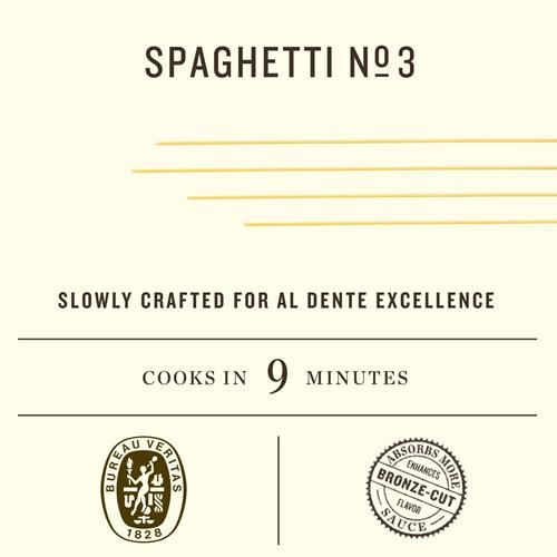 Rummo Spaghetti Pasta N.3 - Spaghetti Pasta Noodles, Durum Wheat Pasta, Thin Spaghetti Noodles, Italian Pasta, Dry Pasta - 16 Ounce (Pack Of 1)