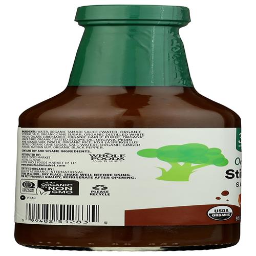 Whole Foods Market, Organic Stir-Fry Cooking Sauce, 10 Ounce