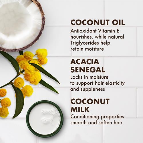 Shea Moisture 100% Virgin Coconut Oil Leave-In Treatment, Shine Curly And Tame Frizz For Tangle-Free Hair, All Natural Certified Organic, 8 Ounce