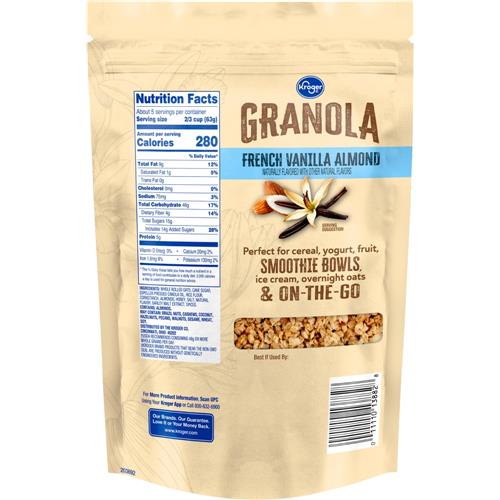 Kroger French Vanilla Almond Granola 11 oz