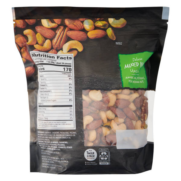 Southern Grove Deluxe Mixed Nuts Unsalted, 30 oz