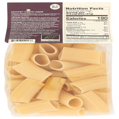 Seggiano, Paccheri Organic Pasta, 13.2 Oz