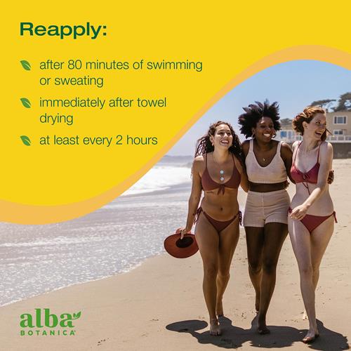 Alba Botanica Sensitive Sunscreen Spray For Face And Body, Fragrance-Free, Broad Spectrum Spf 50, Water Resistant, 5 Fl. Oz. Bottle