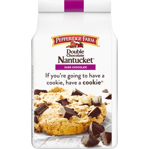 Pepperidge Farm Cookies Nantucket Crispy Double Dark Chocolate Chunk Cookies, 7.75 Oz Bag (8 Cookies)