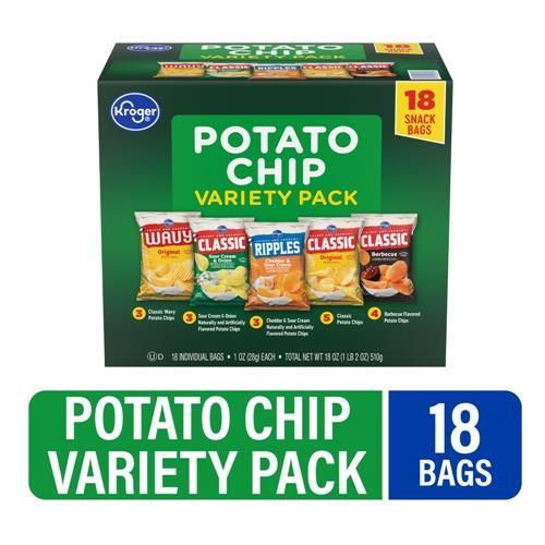 Kroger Potato Chip Variety Pack 18 ct / 1 oz