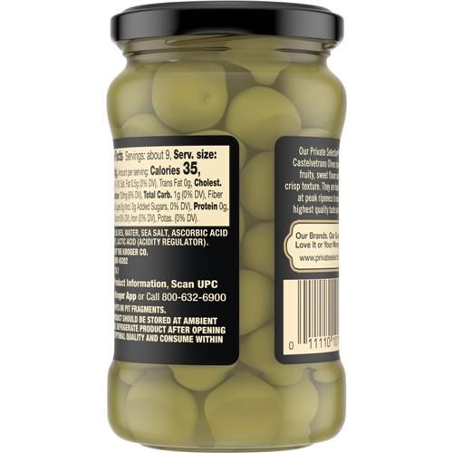 Private Selection Sicilian Pitted Castelvetrano Olives 10.6 oz