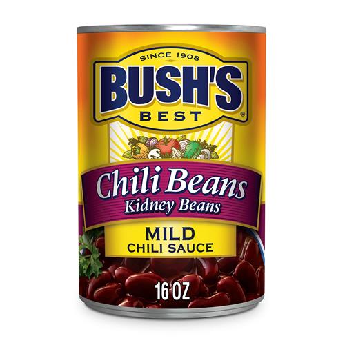 Bushs Best Chili Beans Kidney Beans In Mild Chili Sauce, 16 Oz