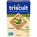 Triscuit Dill, Sea Salt & Olive Oil Whole Grain Wheat Crackers, Lunch Snacks, Snack Crackers, 8.5 Oz