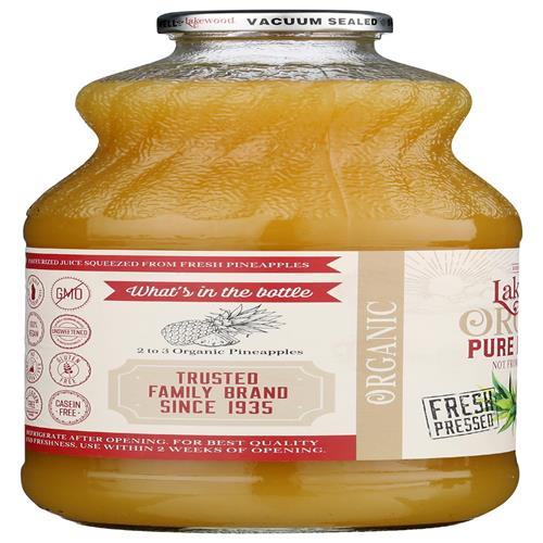 Lakewood Organic Juice, Pineapple, 32 Fl Oz Bottle