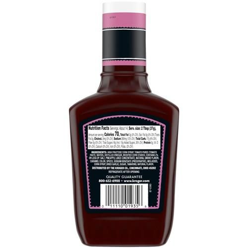 Kroger Sweet & Tangy BBQ Sauce 18 oz