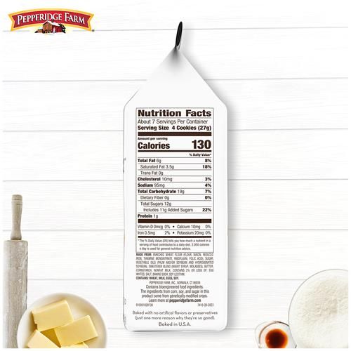 Pepperidge Farm Bordeaux Caramelized Crisp Cookies, 6.75 Oz Bag