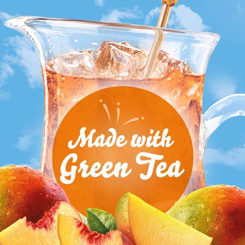Crystal Light Peach Mango Green Tea Naturally Flavored Powdered Drink Mix, 5 Ct Pitcher Packets
