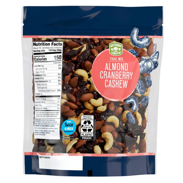 Southern Grove Almond, Cranberry & Cashew Trail Mix, 20 oz