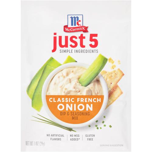 Mccormick, Just 5 Simple Ingredients Classic French Onion Dip & Seasoning Mix, 1 Oz
