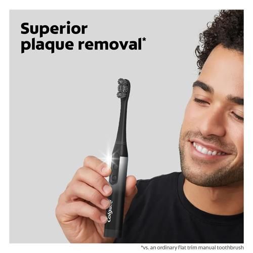 Colgate 360 Power Charcoal Replacement Toothbrush Heads, Works With Any 360 Battery Toothbrush, Features Soft Bristles And A Rubber Polisher On Each Replacement Head, 2 Pack