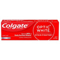 Colgate Optic White Stain Fighter Whitening Toothpaste, Clean Mint Flavor, Safely Removes Surface Stains, Enamel-Safe For Daily Use, Teeth Whitening Toothpaste With Fluoride, 4.2 Oz Tube