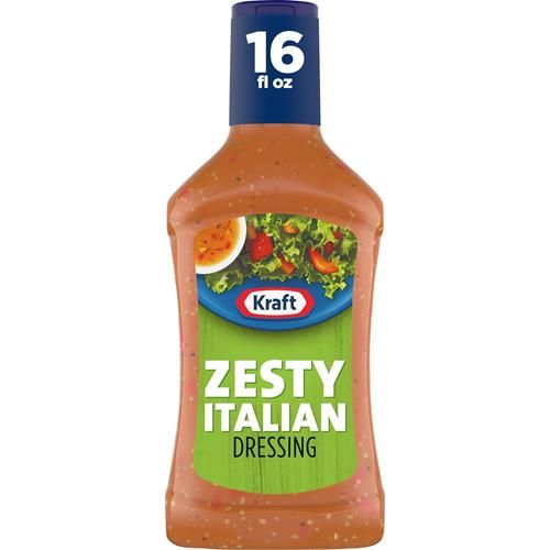 Kraft Zesty Italian Salad Dressing, 16 Fl Oz Bottle