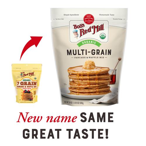 Bobs Red Mill Organic 7 Grain Pancake & Waffle Mix, 24Oz (Pack Of 1) - Organic, Whole Grain, Kosher