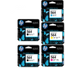 New, Pre-Owned - HP 564 Black, Cyan, Magenta, Yellow Ink (5-pack)