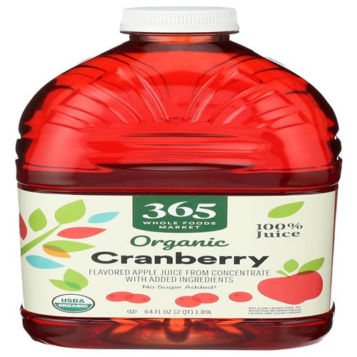 Whole Foods Market Organic Cranberry-Apple Juice, 64 Fl Oz