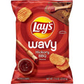 Lays Wavy Potato Chips Barbecue Flavor Hickory Bbq, 7.5 Oz