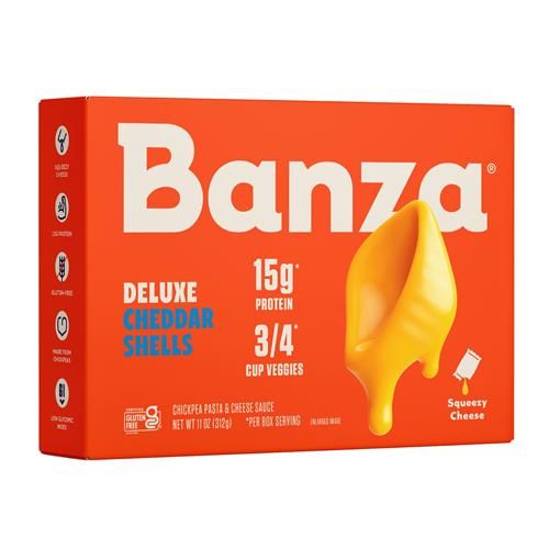Banza Deluxe Shells Mac And Cheese With Creamy Cheddar - High Protein, Gluten Free, And Lower Carb Deluxe Protein Mac And Cheese 11.0Oz