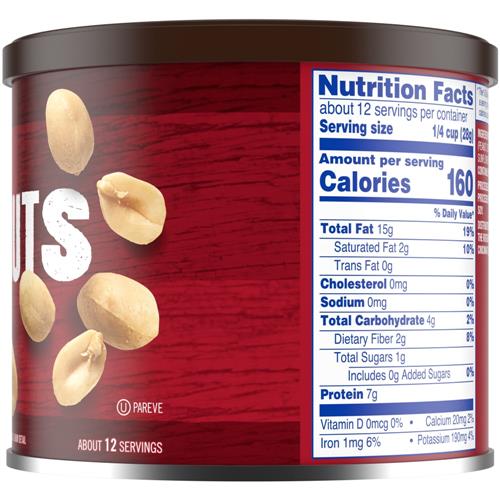 Kroger Unsalted Peanuts 12 oz