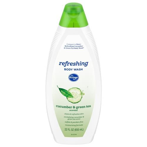Kroger Refreshing Body Wash Cucumber & Green Tea Scent with Moisturizing Formula 22 fl oz