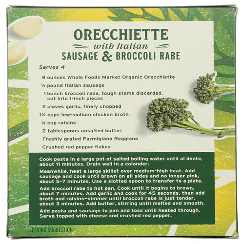Whole Foods Market, Organic Orecchiette Rigate, 16 Oz