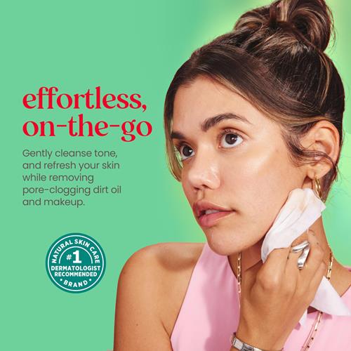 Burts Bees Refreshing Facial Towelettes With Cucumber And Mint, Pre-Moistened Towelettes For All Skin Types, 99 Percent Natural Origin Skin Care, 30 Ct. Package
