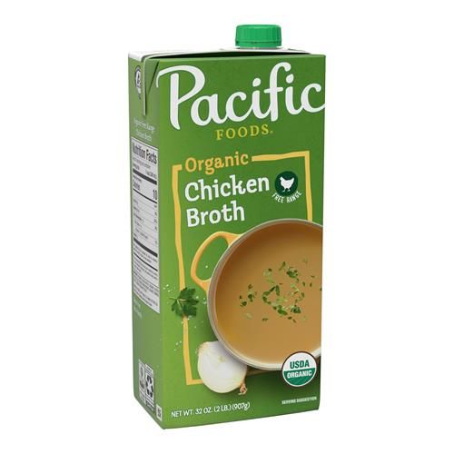 Pacific Foods Organic Chicken Broth 32 Oz Carton