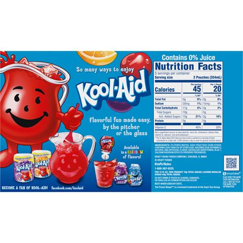 Kool-Aid Jammers Tropical Punch Flavored Drink, 10 Ct Box, 6 Fl Oz Pouches