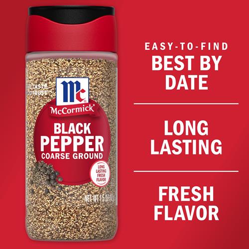 Mccormick Coarse Ground Black Pepper, 1.5 Oz