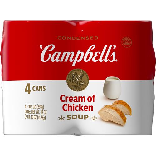 Campbells Condensed Cream Of Chicken Soup, 10.5 Ounce Can (Pack Of 4)